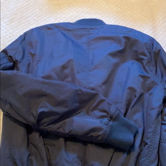 Navy blue bomber jacket top shop - Picture 4 of 4